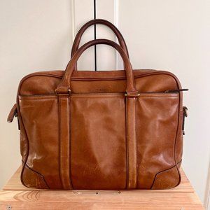 COACH Metropolitan Men's Briefcase, Caramel Brown, Brass Hardware
